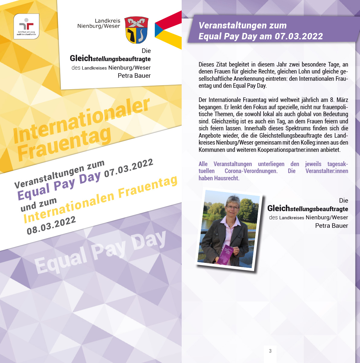 Flyer: Equal Pay Day LK Nienburg