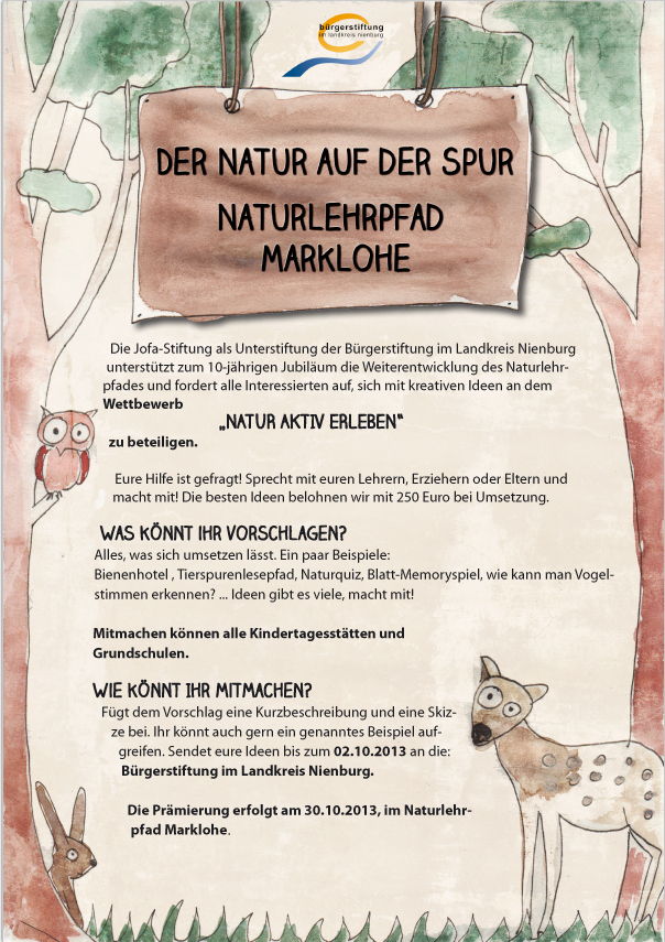 Plakat gratis als Spende: Naturlehrpfad Marklohe